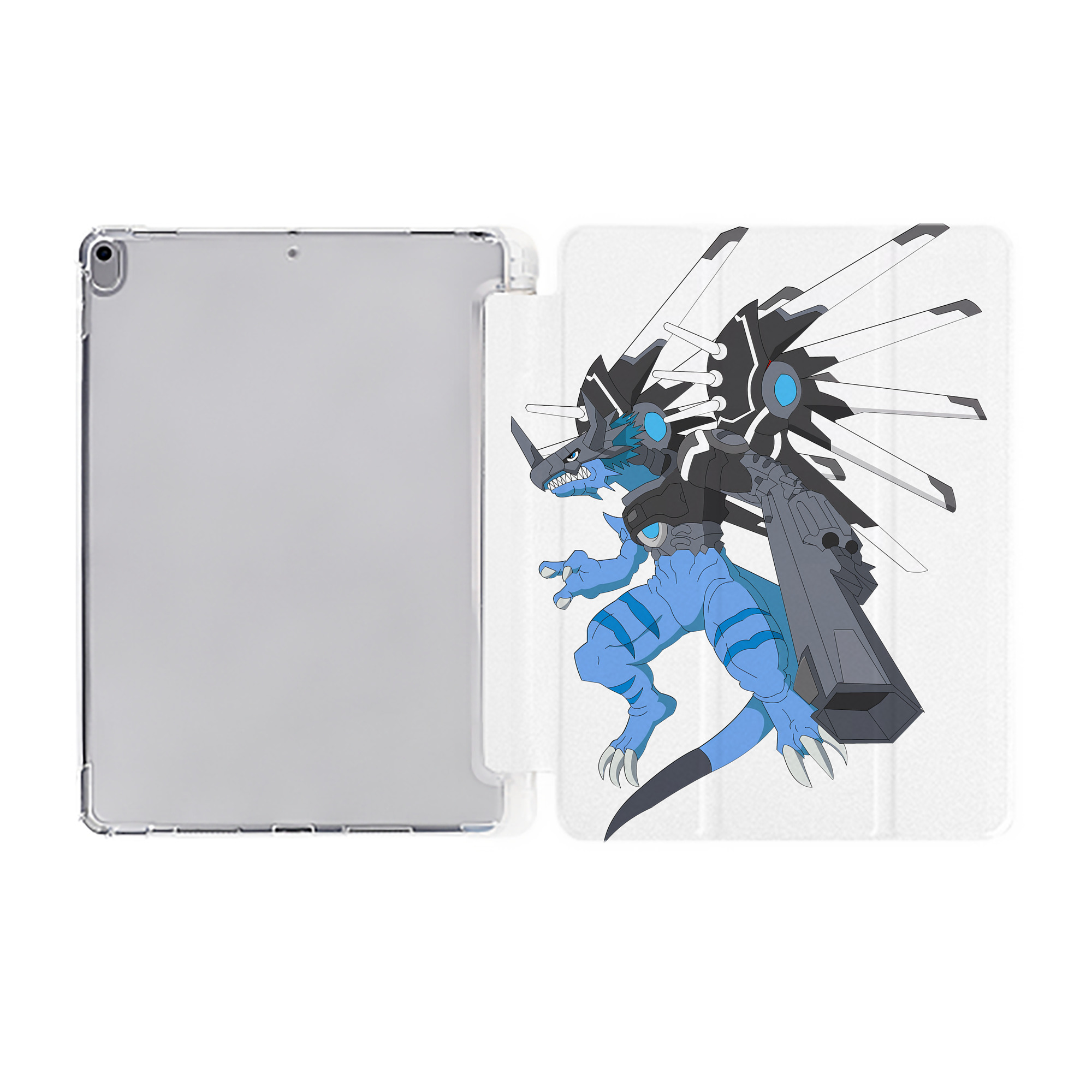 （画像用） Digimon デジタルモンスター/デジモン IPad ケース ペン収納付き 三つ折りスタンド PUレザー×シリコン 対応機種9.5/10.5/10.9インチ